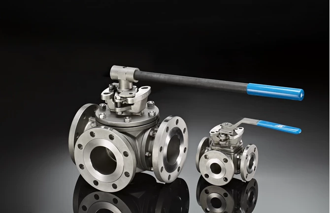 31 Series Direct Mount 3-Way Flanged Ball Valve
