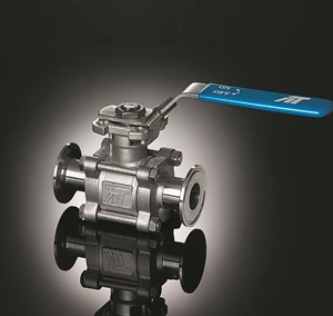 77 Series Sanitary End 3-Piece Manual Ball Valve